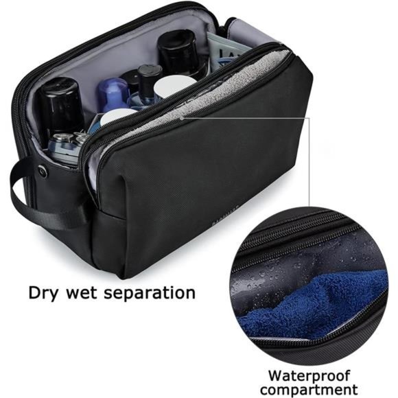 Toiletry Bag for Men, Large Travel Toiletry Organizer Dopp Kit Water-resistant - Picture 4 of 6
